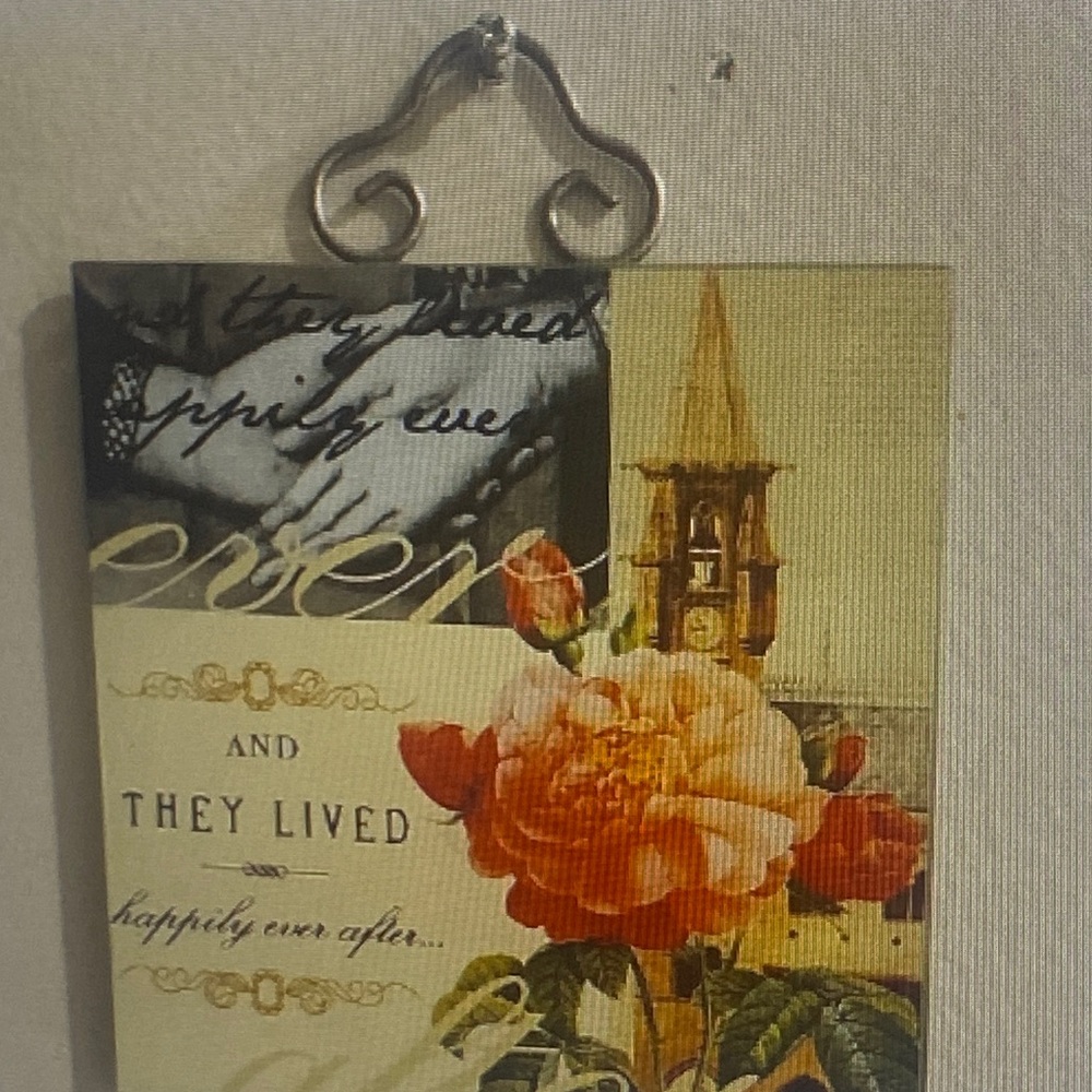 Floral Wall Art with Inspirational Quote